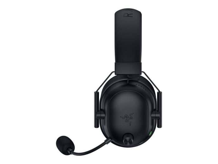 Razer BlackShark V2 HyperSpeed Gaming Headset, bezvadu, Over-Ear, USB Type-A, Melns