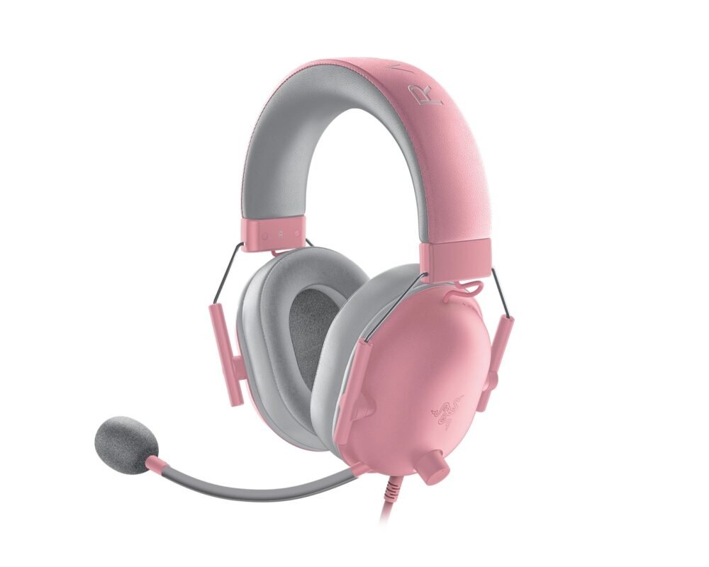 Razer BlackShark V2 X e-sporta austiņas, vadu, apausu, 3,5 mm, Quartz