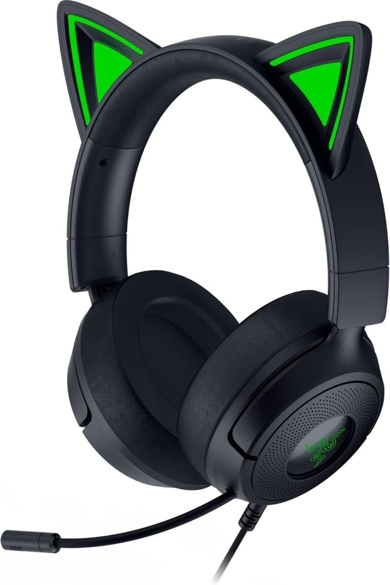 Razer Kraken Kitty V3 X Gaming Headset, vadu, Over-Ear, ar mikrofonu, melnas