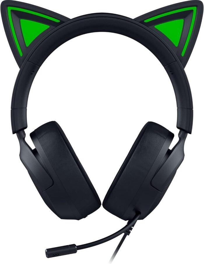 Razer Kraken Kitty V3 X Gaming Headset, vadu, Over-Ear, ar mikrofonu, melnas
