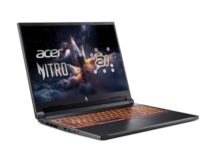 Acer | Nitro V 16 AI ANV16-42-R1HB | Shale Black | 16" | IPS | WQXGA | 2560 x 1600 pikseļi | AMD Ryzen 7 | 260 | 16 GB | DDR5 | Cietvielas diska ietilpība 1000 GB | NVIDIA GeForce RTX 5060 | GDDR7 | 8 GB | Windows 11 Home | 802.11ax | Bluetooth versija 5.3 | Tastatūras valoda ASV starptautiskā | Tastatūras apgaismojums | Garantija 24 mēneši