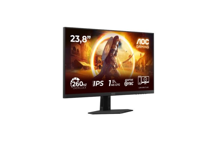 AOC 24G4ZRE | 24 " | Fast IPS | FHD | 16:9 | 240 Hz | 1 ms | 1920 x 1080 pikseļi | 300 cd/m² | HDMI portu skaits 2 | melns
