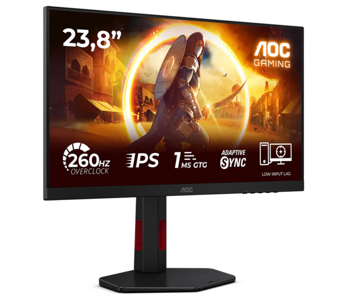 AOC 24G4ZRE | 24 " | Fast IPS | FHD | 16:9 | 240 Hz | 1 ms | 1920 x 1080 pikseļi | 300 cd/m² | HDMI portu skaits 2 | melns