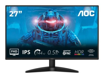 AOC | 27B36X | 27 " | IPS | FHD | 16:9 | 144 Hz | 4 ms | 1920 x 1080 pikseļi | 300 cd/m² | HDMI portu skaits 1 | melns