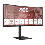 AOC CU34E4CV | 34 " | VA | 21:9 | 120 Hz | 4 ms | 3440 x 1440 pikseļi | HDMI pieslēgvietu skaits 2 | Melns