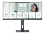 AOC | CU34P3CV | 34" | VA | 21:9 | 100 Hz | 4 ms | 3440 x 1440 pikseļi | HDMI portu skaits 1