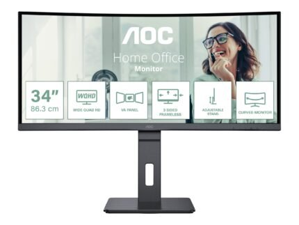 AOC | CU34P3CV | 34" | VA | 21:9 | 100 Hz | 4 ms | 3440 x 1440 pikseļi | HDMI portu skaits 1