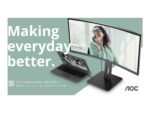AOC | CU34P3CV | 34" | VA | 21:9 | 100 Hz | 4 ms | 3440 x 1440 pikseļi | HDMI portu skaits 1