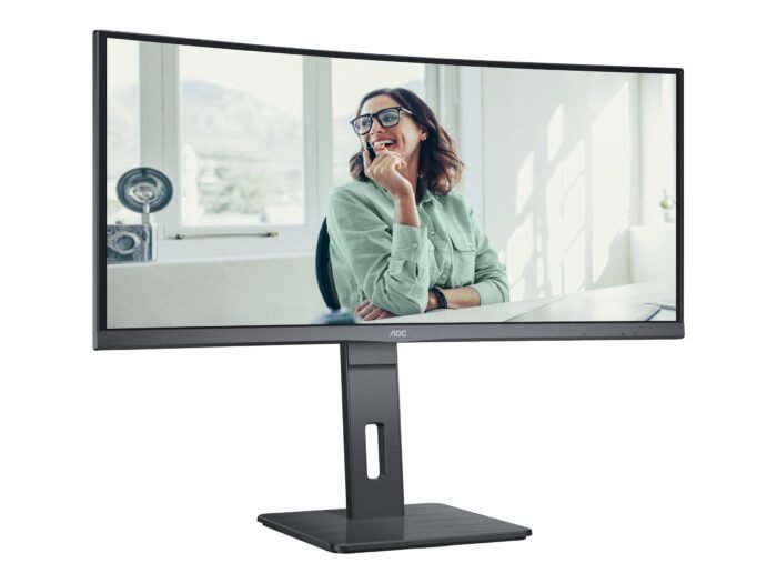 AOC | CU34P3CV | 34" | VA | 21:9 | 100 Hz | 4 ms | 3440 x 1440 pikseļi | HDMI portu skaits 1