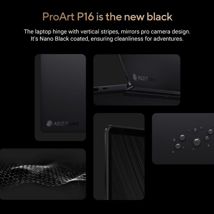 Asus | ProArt P16 H7606WP-RJ079X | Nano Black | 16" | OLED | Skārienekrāns | 3K | 2880 x 1800 pikseļi | 120 Hz | Spīdīgs | AMD Ryzen AI 9 | HX370 | 64 GB | LPDDR5X | Cietvielas diska ietilpība 2000 GB | NVIDIA GeForce RTX 5070 | GDDR7 | 8 GB | Windows 11 Pro | 802.11be | Tastatūras valoda US starptautiskā | Tastatūras apgaismojums | Garantija 24 mēneši | Akumulatora garantija 12 mēneši