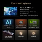 Asus | ProArt P16 H7606WP-RJ079X | Nano Black | 16" | OLED | Skārienekrāns | 3K | 2880 x 1800 pikseļi | 120 Hz | Spīdīgs | AMD Ryzen AI 9 | HX370 | 64 GB | LPDDR5X | Cietvielas diska ietilpība 2000 GB | NVIDIA GeForce RTX 5070 | GDDR7 | 8 GB | Windows 11 Pro | 802.11be | Tastatūras valoda US starptautiskā | Tastatūras apgaismojums | Garantija 24 mēneši | Akumulatora garantija 12 mēneši