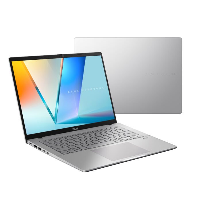 Asus Vivobook S14 | Cool Silver | 14" | IPS | WUXGA | 60 Hz | 1920 x 1200 pikseļi | Pretapžilbināšanas | Intel Core i5 | i5-13420H | 16 GB | DDR5 | Cietvielas diska ietilpība 512 GB | Intel Graphics | Windows 11 Home | 802.11ax | Bluetooth versija 5.3 | Tastatūras valoda ASV starptautiskā | Tastatūras apgaismojums | Akumulatora garantija 12 mēneši | Garantija 24 mēneši