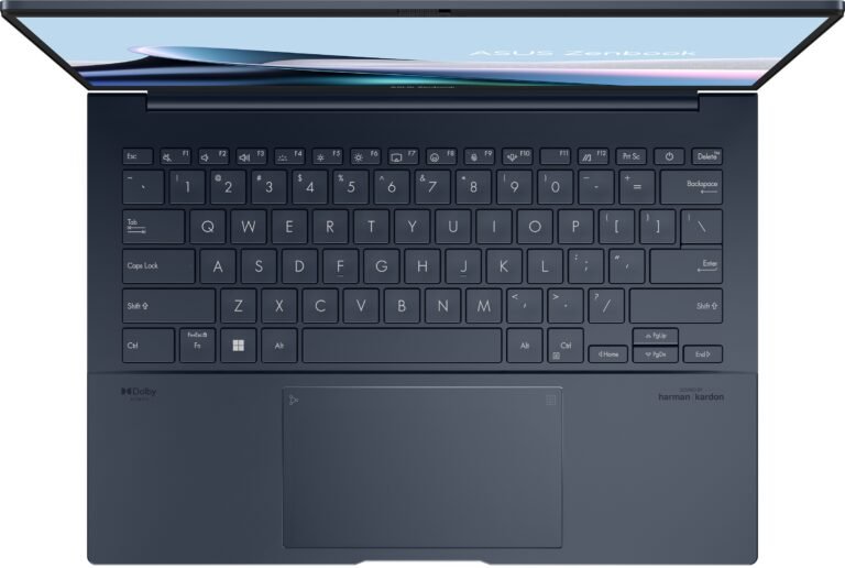 Asus | Zenbook 14 UX3405CA-PZ217W | Ponder Blue | 14 " | OLED | Touchscreen | 3K | 2880 x 1800 pikseļi | 120 Hz | Glossy | Intel Core Ultra 7 | 255H | 32 GB | LPDDR5X | SSD kapacitāte 1000 GB | Intel Graphics | Windows 11 Home | 802.11be | Bluetooth versija 5.4 | Tastatūras valoda US international | Apgaismota tastatūra | Garantija 24 mēneši | Akumulatora garantija 12 mēneši