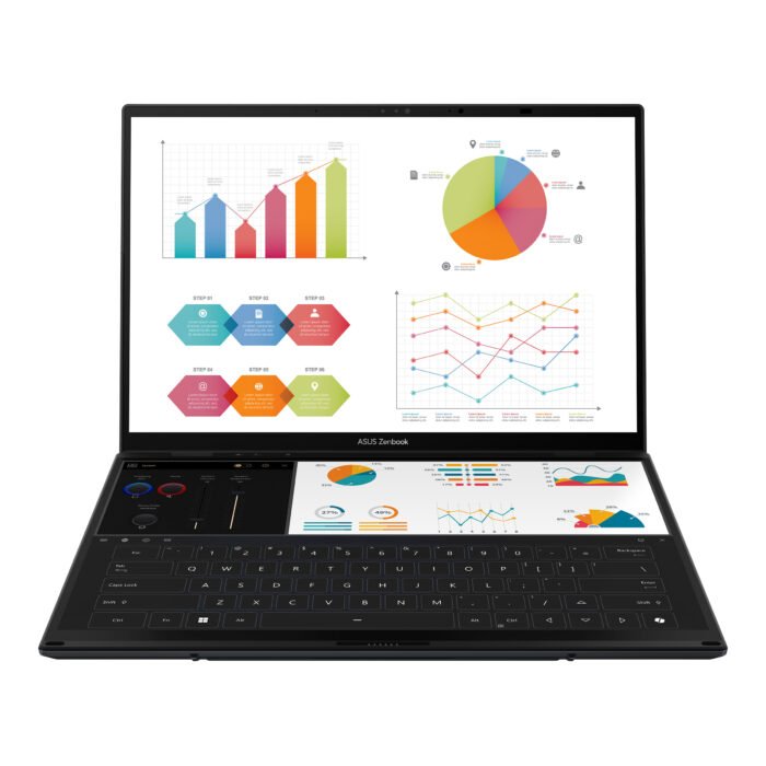 Asus | Zenbook Duo UX8406CA-QL287W | Inkwell Gray | 14" | OLED | Skārienekrāns | FHD | 1920 x 1200 pikseļi | Intel Core Ultra 7 | 255H | 16 GB | LPDDR5X | Cietvielas diska ietilpība 1000 GB | Intel Arc Graphics | Windows 11 Home | 802.11be | Bluetooth versija 5.4 | Tastatūras valoda ASV starptautiskā | Tastatūras apgaismojums | Garantija 24 mēneši | Akumulatora garantija 12 mēneši