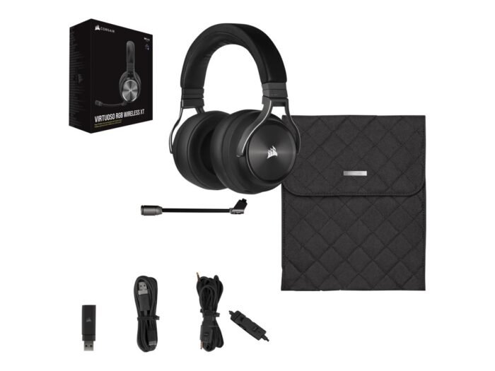 Corsair | High-Fidelity Gaming Headset | VIRTUOSO RGB WIRELESS XT | Wireless/Wired | Over-Ear | Black | Wireless