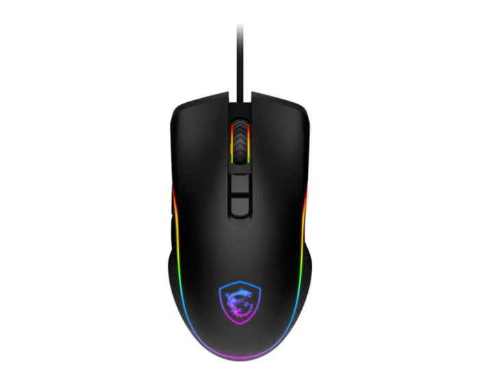MSI FORGE GM300 spēļu pele, optiskā, vadu, 7200 DPI, USB 2.0, melna