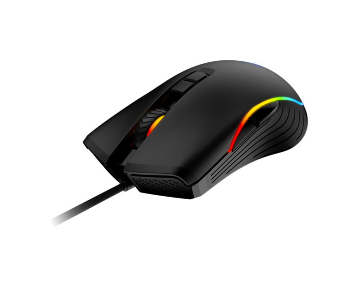 MSI FORGE GM300 spēļu pele, optiskā, vadu, 7200 DPI, USB 2.0, melna