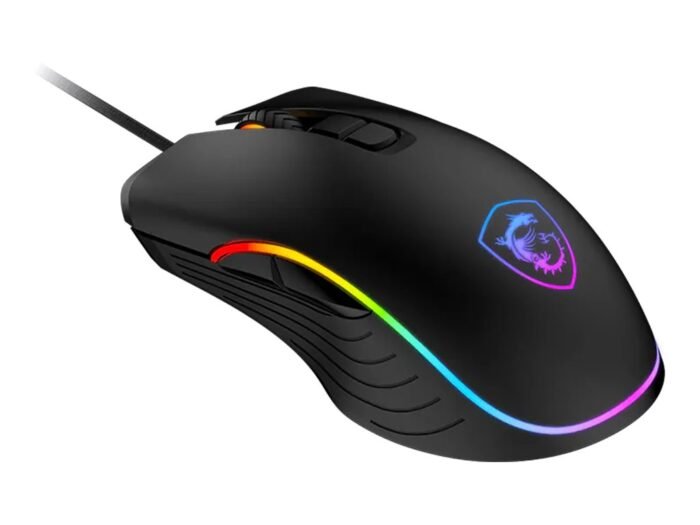 MSI FORGE GM300 spēļu pele, optiskā, vadu, 7200 DPI, USB 2.0, melna