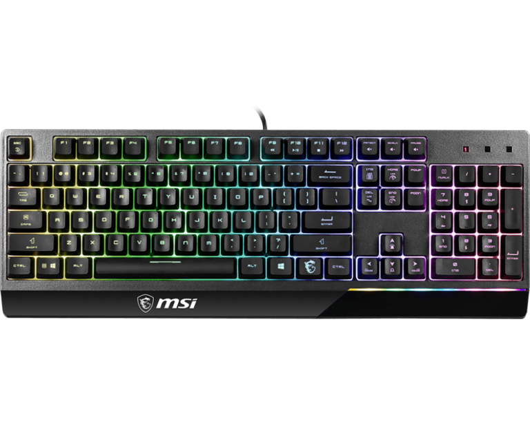 MSI Vigor GK30 spēļu tastatūra, vadu, RGB, US, Melna