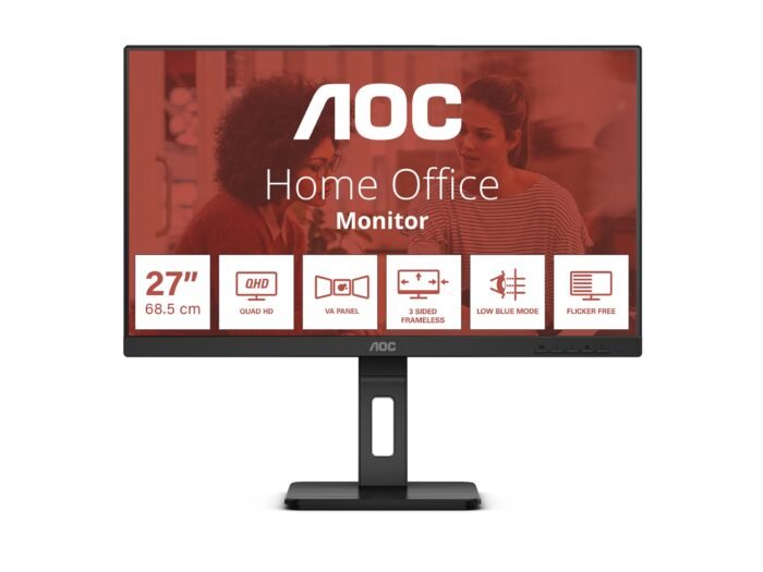 AOC | Monitor | Q27E3UMF | 27 " | VA | QHD | 16:9 | 75 Hz | 2560 x 1440 | 300 cd/m² | HDMI ports quantity 1 | Black