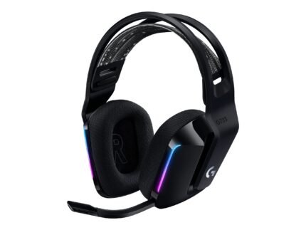 Logitech | Spēļu austiņas | G G733 | Bezvadu | Pārauss | Melnas | Trokšņu slāpēšana | Bezvadu