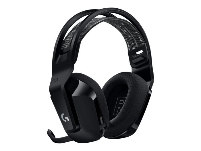 Logitech | Spēļu austiņas | G G733 | Bezvadu | Pārauss | Melnas | Trokšņu slāpēšana | Bezvadu