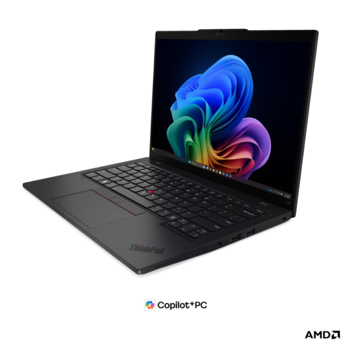 Lenovo ThinkPad L14 G7 AMD | Melns | 14" | IPS | WUXGA | 1920 x 1200 pikseļi | Pretapžilbināšanas | AMD Ryzen AI 5 | 430 | 16 GB | SODIMM DDR5 | Cietvielas diska ietilpība 512 GB | AMD Radeon 840M Graphics | Windows 11 Pro | 802.11be | Bluetooth versija 5.4 | 4G uzlabojams | Tastatūras valoda angļu | Tastatūras apgaismojums | Garantija 36 mēneši | Akumulatora garantija 12 mēneši
