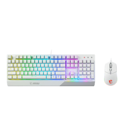 MSI | Vigor GK30 COMBO WHITE | Tastatūras un peles komplekts | Vadu | Pele iekļauta | US | Balts