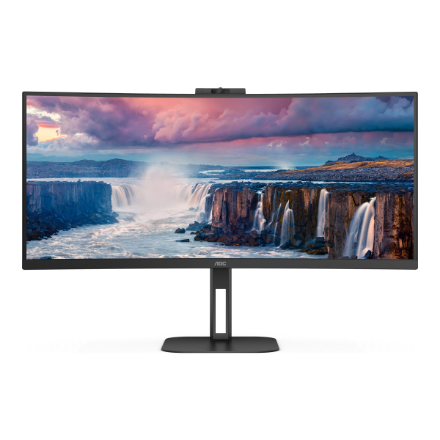 AOC | CU34V5CW/BK | 34 " | VA | 21:9 | 100 Hz | 4 ms | 3440 x 1440 pikseļi | HDMI pieslēgvietu skaits 1